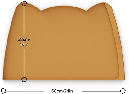OHMO Dog Food Mat w/Residue Collection Pocket Silicone Pet Feeding Mat - Image 2