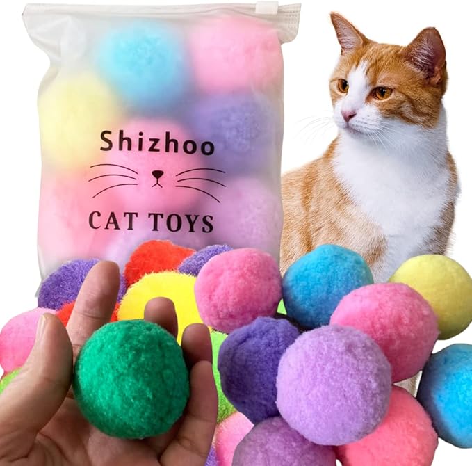 Premium Soft Pom Pom Balls for Kittens by Shizhoo