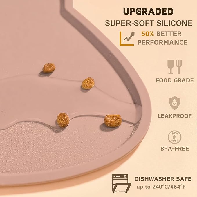 Cat Food Mat, Silicone Pet Feeding Mat - Image 3