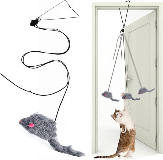 Kalimdor Interactive Cat Feather Toys, Retractable Teaser Toy ，Hanging by Kalimdor