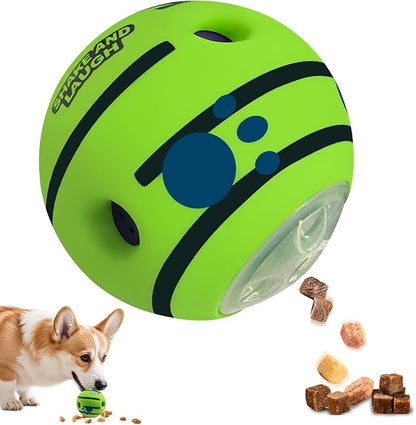 Interactive Puzzle Dog Treat Ball, Treat Dispensing Enrichment Dog Toys Ball by SHAKEANDLAUGH