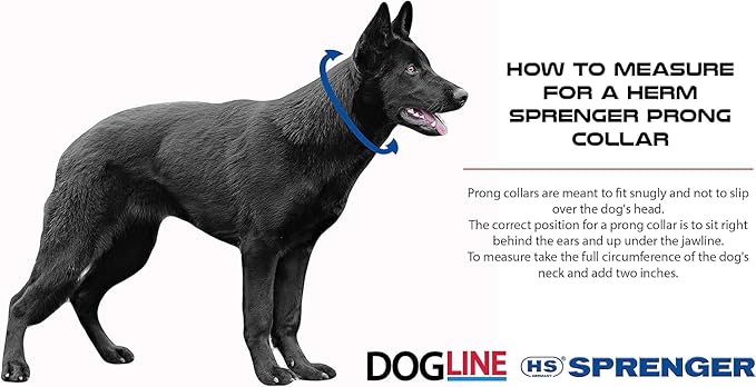 Herm Sprenger Prong Dog Training Collar Ultra-Plus Chrome Plated Steel No Pull - Image 3