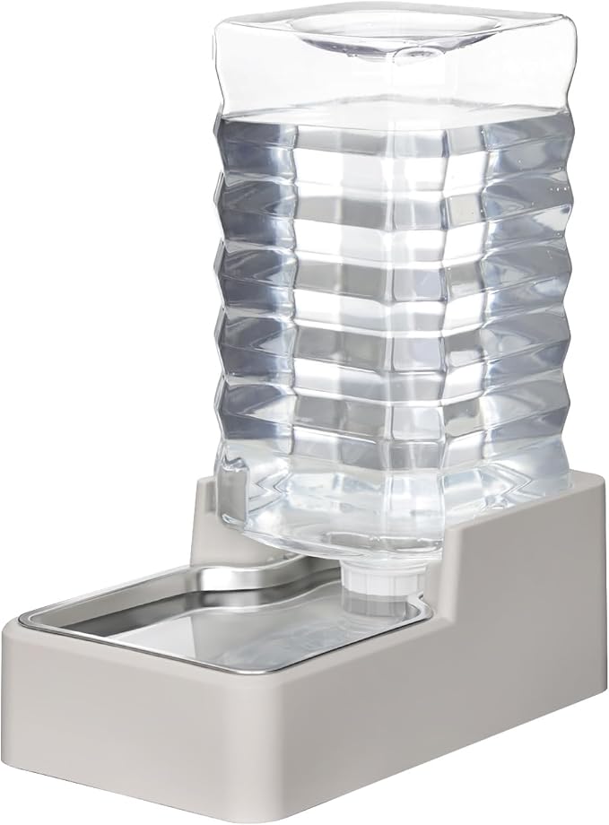 RIZZARI Stainless Steel Pet Water Feeder: 10L Large Gravity Waterer, Less by RIZZARI