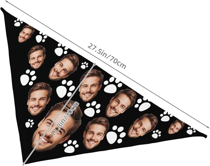 Custom Dog Bandana for Cat Dog Pet Add Your Design Personalized Neckwear - Image 5