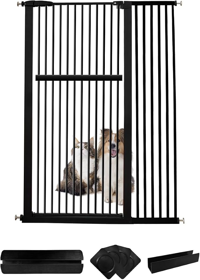 Lumizone Extra Tall Pet Gate 55.12" High Pressure Mounted 42.52"-46.64" Extra by Lumizone