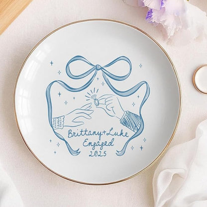 Custom Engaged Ring Dish by Anniversaree