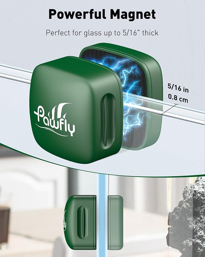 Pawfly Aquarium Magnet Glass Cleaner, Magnetic Fish Tank Cleaner, 1.5" Mini - Image 4