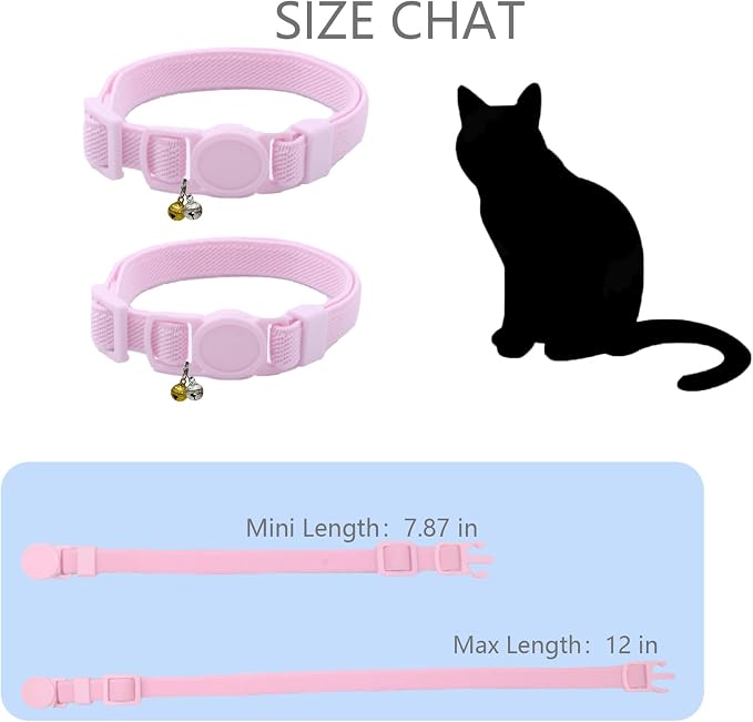 Breakaway Cat Collar with Bell, Safety Buckle Kitten Collar, Elastic Strech - Image 3