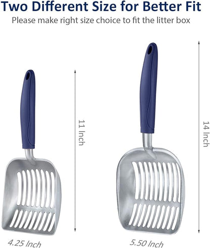 WePet Cat Litter Scoop, Aluminum Alloy Sifter, Kitty Metal Scooper, Deep Shovel - Image 3