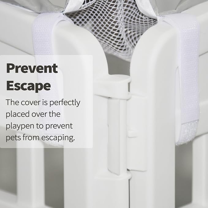 PJYuCien Dog Playpen Mesh Top Cover, Fits 36 Inch 4 Panels Regular Square - Image 4