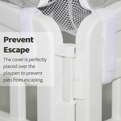 PJYuCien Dog Playpen Mesh Top Cover, Fits 36 Inch 4 Panels Regular Square - Image 4