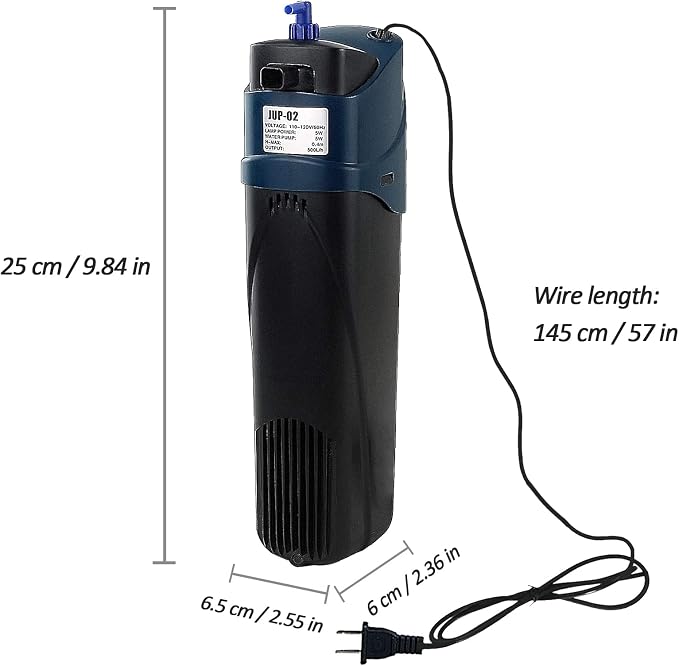 COOSPIDER Fish Tank Filter Sun JUP-02 Aquarium Green Clean Submersible Machine - Image 4