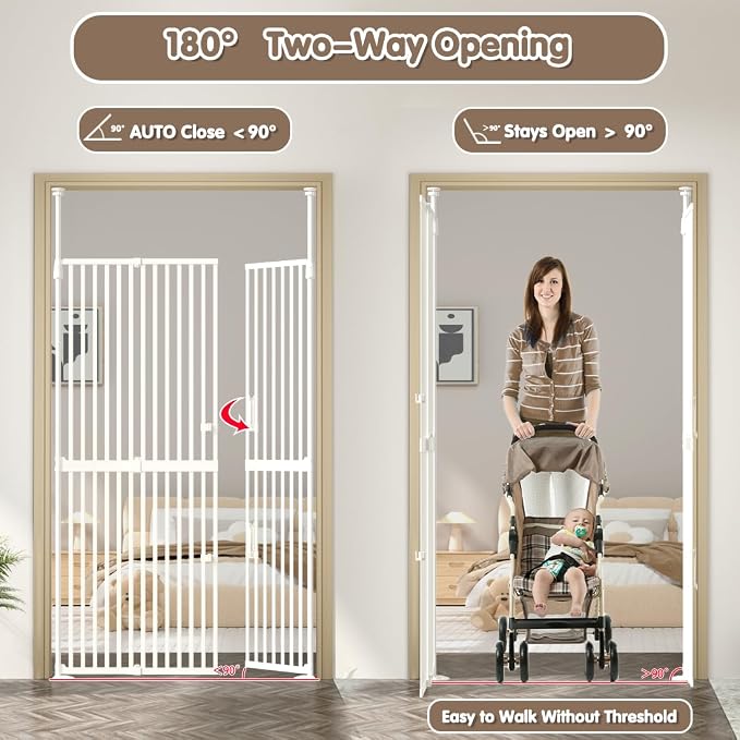 71" Extra Tall Cat Pet Gate, 33.5-47.2 in Wide High Dog Gates - Image 6