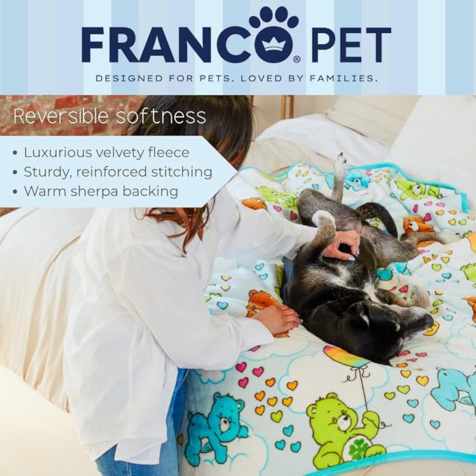 Franco Pet Care Bears Super Soft Cozy Waterproof Sherpa-Backed Blanket Throw - Image 5