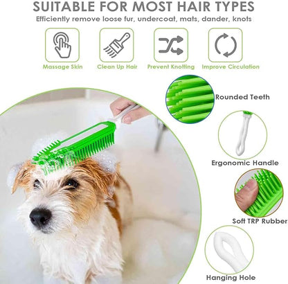 2 Pack Dog Grooming Bath Brush, Premium Soft Silicone Pet Brushes - Image 3