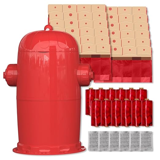 Red Rocket Pets Dog Poop Trash Can Medium Doggy Twist'R Pack, 12x Refills Bags by RedRocket
