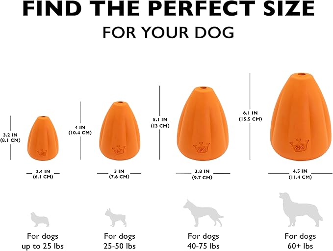 Chew King by Mammoth Premium Treat Dispensing Dog Toy, Durable Natural Rubber - Image 5