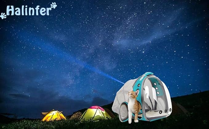Cat Travel Backpack with Fan, Fit up to 12 lbs, Space Capsule Astronaut Clear - Image 7