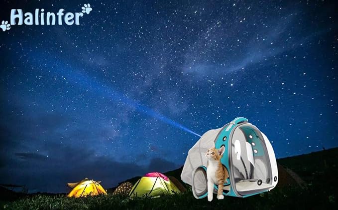 Cat Travel Backpack with Fan, Fit up to 12 lbs, Space Capsule Astronaut Clear - Image 6