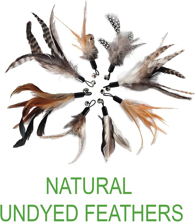 Cat Toys - No Chemical Dyeing Cat Feather Toys - Image 5