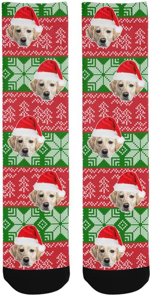 Custom Face Socks, Personalized Dog Lover Pet Photo Picture on Socks Unisex - Image 3