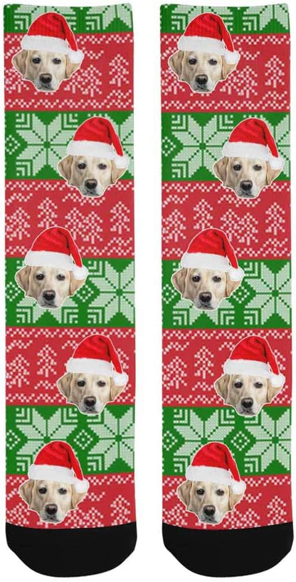 Custom Face Socks, Personalized Dog Lover Pet Photo Picture on Socks Unisex - Image 3