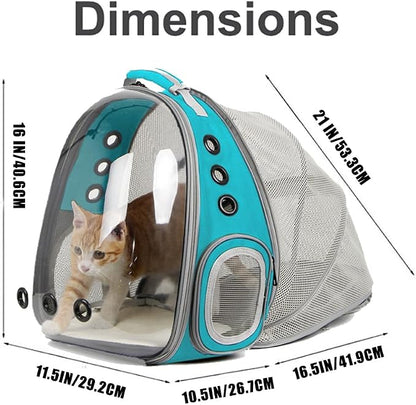 Cat Travel Backpack with Fan, Fit up to 12 lbs, Space Capsule Astronaut Clear - Image 2