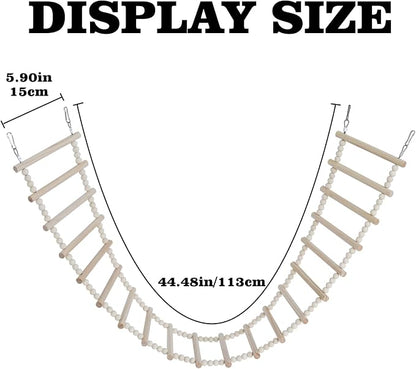 Bird Ladder Bridge, Wooden Pet Hamster Climbing & Swing Toys, Cage Accessories - Image 6