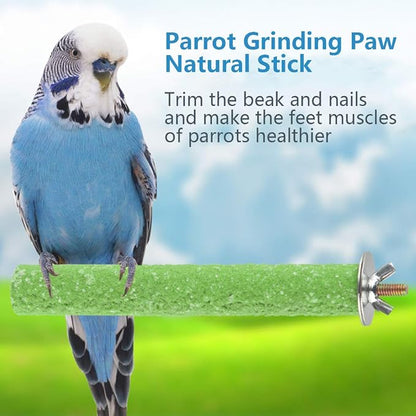 Hamiledyi Parrot Perch Stand Toy, Bird Cage Perch Toy, Natural Paw Grinding - Image 4