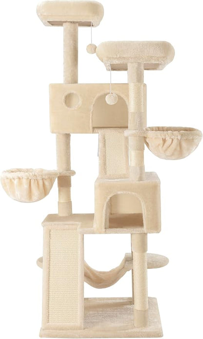 SHA CERLIN 65in Larger Cat Tree Tower Condo - Image 9
