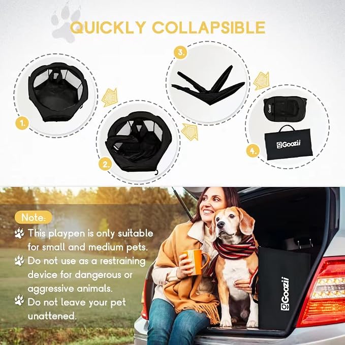 Kitten Cat Playpen for Indoor Cats Enclosed, Portable Foldable Pet Dog Playpen - Image 6