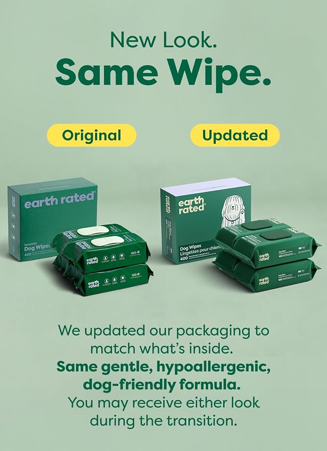 Earth Rated Dog Wipes, Hypoallergenic, Cleaning and Hydrating, - Image 2