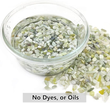 5LB Succulent and Cactus Pebbles, 1/5 Inch Jade Natural Decorative Polished - Image 3