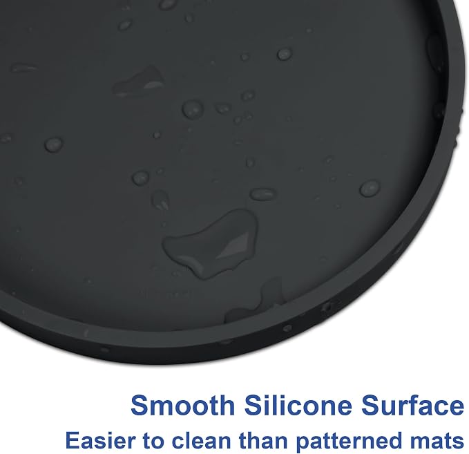 Arespark Pet Silicone Food Mat, Round Eating Tray - Image 6
