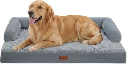 Orthopedic Dog Beds for Extra Large Dogs, Waterproof Egg Crate Foam XL Dog Bed by CasaPaw