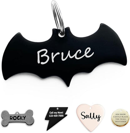 316 Surgical Grade Stainless Steel Personalized Dog & Cat ID Tags by ADOGINTHEHOUSE
