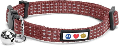 Pawtitas Reflective Brown Cat Collar by Pawtitas