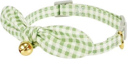 2 Pack Cotton Cat Collar, Removable Bowtie, Floral Pattern, Safety Breakaway - Image 5