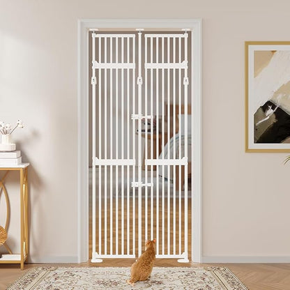 unipaws 86" High Extra Tall Cat Gate, Auto Closing and No Drilling Safety Gate by unipaws