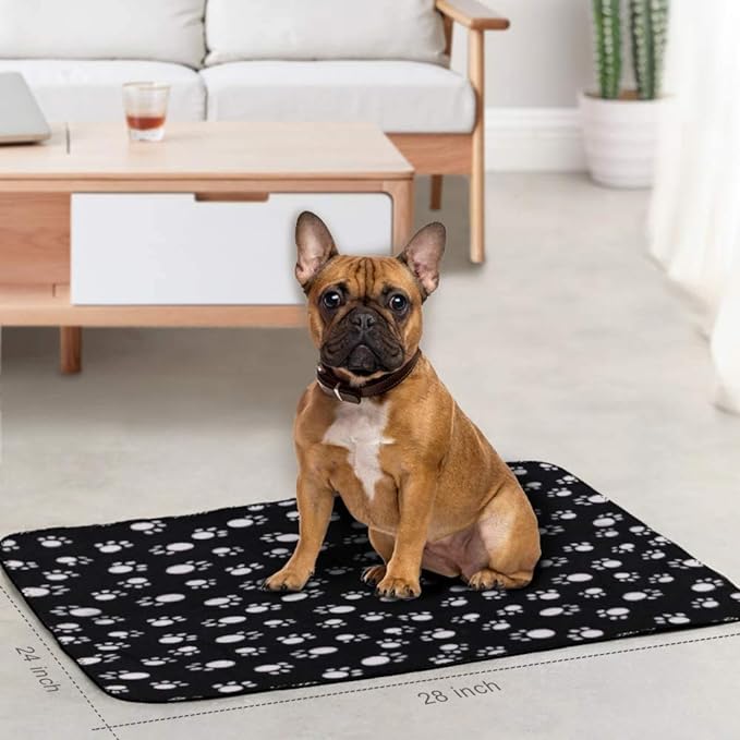 Comsmart Dog Blankets for Small Dogs, 6 Pack Puppy Blanket Cute Paw Print Pet - Image 5