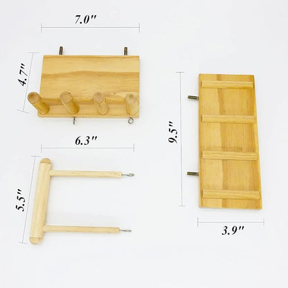 Parrot Climbing Ladder, Bird Wooden Playground - Image 7