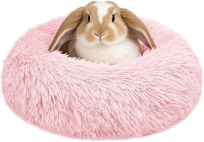 Bunny Rabbit Hideout Bed Small Animal Bedding Donut-Shaped Burrowing Pet Bed by LightUpYourPetsLife