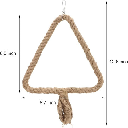 Bird Rope Swing Toy Parrot Climbing Perch Stand - Image 5