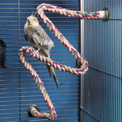 JW Pet Comfy Perch For Birds Flexible Multi-color Rope, Large - Image 2