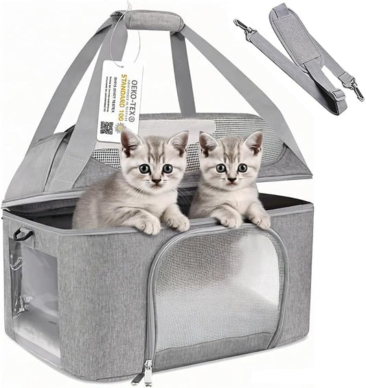 Large Cat Carrier Soft Side Pet Carrier by Bejibear