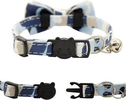 Cat Collar Breakaway with Bell and Bow Tie, Plaid Design Adjustable Safety - Image 4
