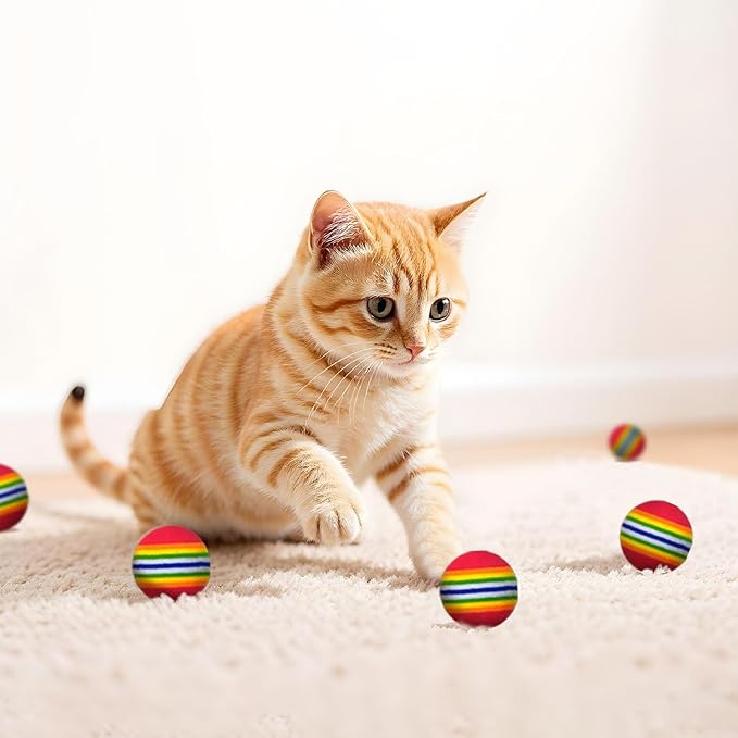 Cat Toys for Indoor Cats, Cat Toys Balls, 20 Packs Interactive Cat Toy Set - Image 4