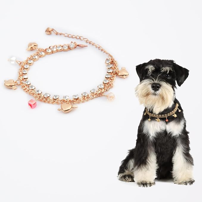 HOWWFALY Dog Collar and Cat Chain Necklace Stainless Steel Adjustable 18K Gold - Image 6