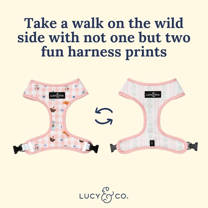 Lucy & Co. Sipping Slowly Reversible Dog Harness, Adjustable Comfort Fit - Image 5
