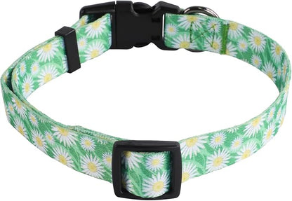 QQPETS Adjustable Soft Dog Collar: Print Flower Pink Multicolor Cute Patterns - Image 5